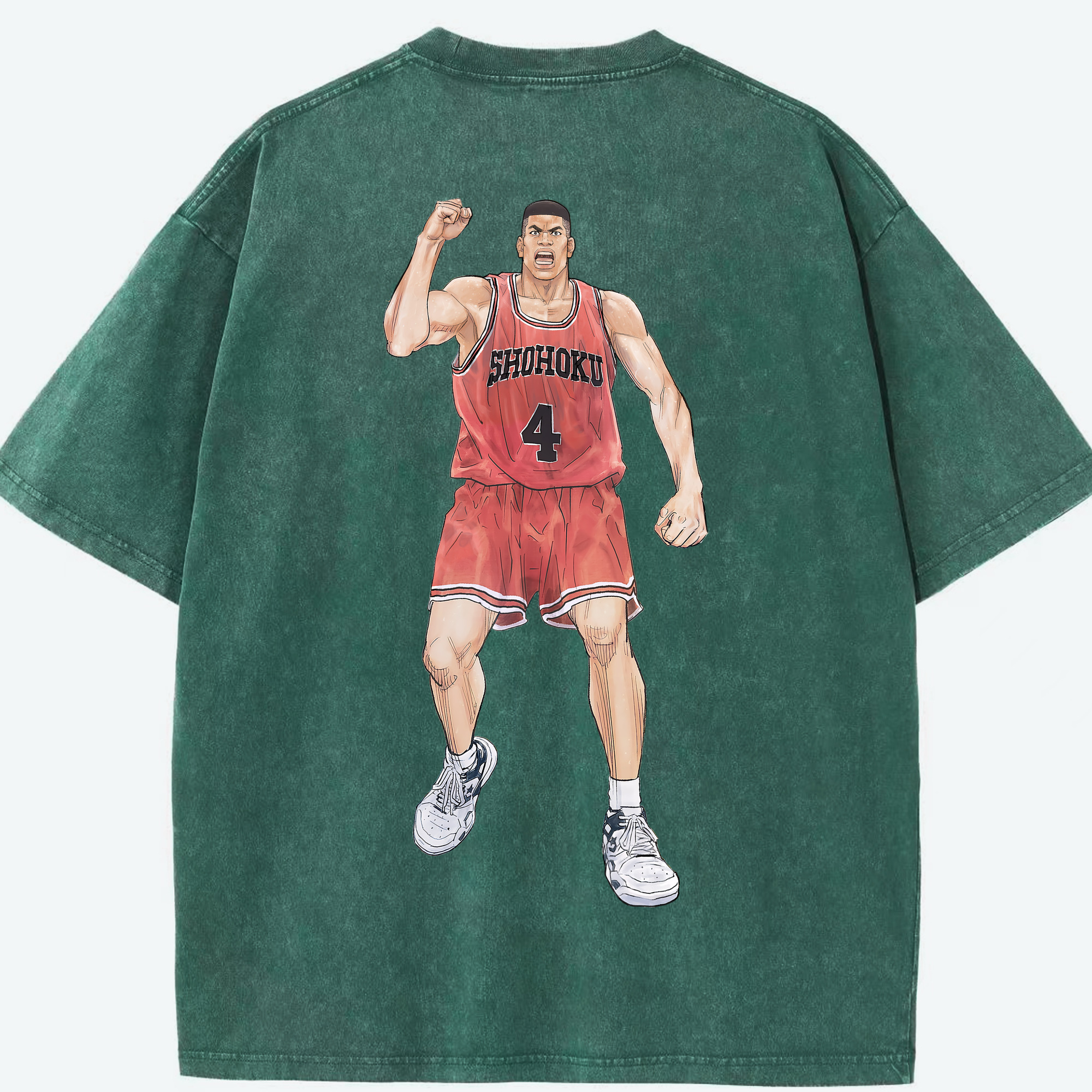 （画像用） SLAM DUNK／スラムダンク 綿100% ヴィンテージ風 半袖Tシャツ（背面プリント）